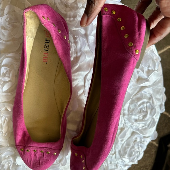 JustFab Studded Ballet Flats. Color Pink. Size 9.5 - Picture 6 of 10
